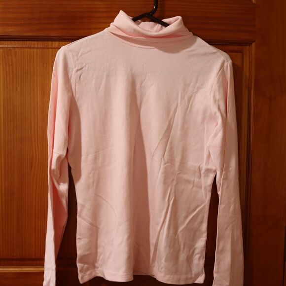 Frost Light Baby Pink Long Sleeve Turtleneck Top LG - Picture 2 of 10